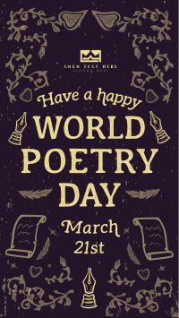 World Poetry Day Facebook Story Design