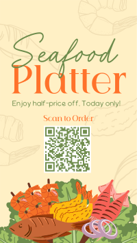 Seafood Platter Sale Facebook Story Design