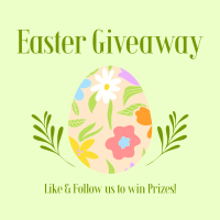 Floral Egg Giveaway Instagram Post Design