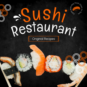 Sushi Resto Instagram post Image Preview