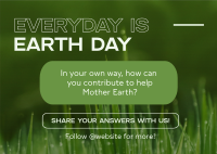 Sustainability Earth Day Postcard Design