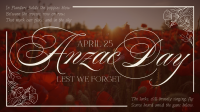 Elegant Anzac Day Facebook Event Cover Design