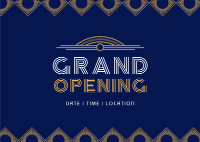 Art Deco Grand Opening Postcard Image Preview