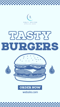 Vintage Tasty Burger TikTok Video Image Preview