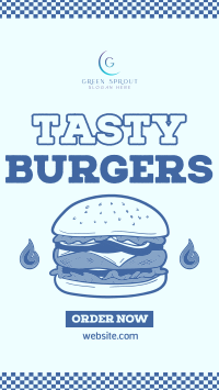 Vintage Tasty Burger TikTok Video Image Preview