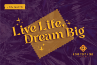 Dream Big Pinterest cover | BrandCrowd Pinterest cover Maker