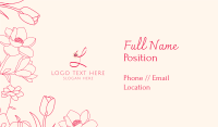 Floral Ornaments Business Card Design