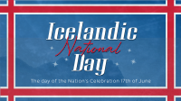 Textured Icelandic National Day Facebook event cover Image Preview