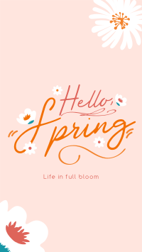 Hello Spring Greeting Instagram Story Design