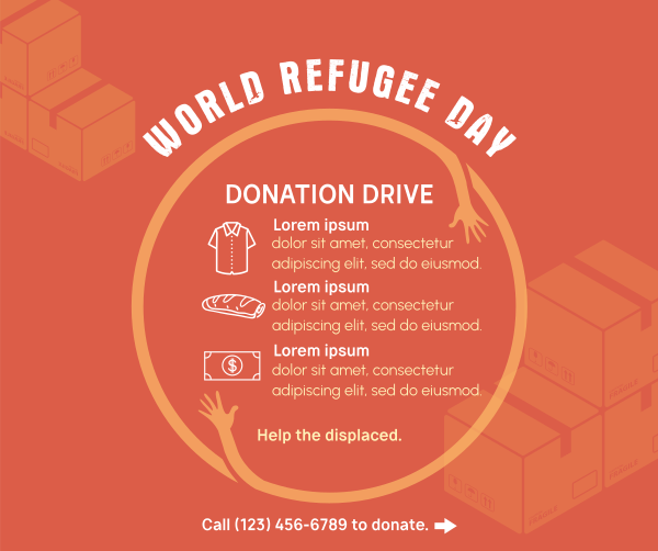 World Refugee Day Donations Facebook Post Design Image Preview