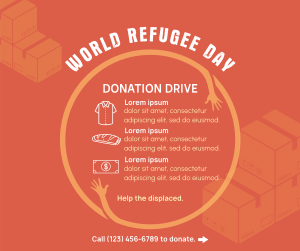 World Refugee Day Donations Facebook post