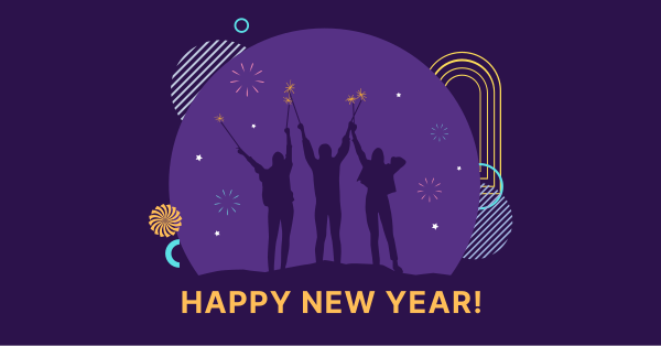 New Year Friends Facebook Ad Design Image Preview