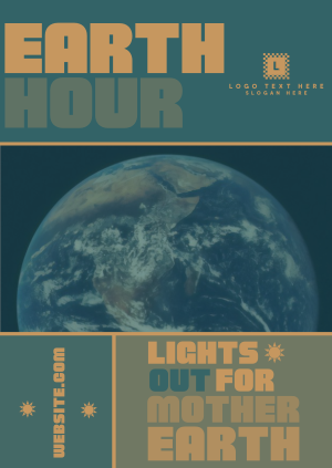 Mondrian Earth Hour Reminder Poster Image Preview