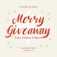 Merry Giveaway Announcement Instagram post Image Preview