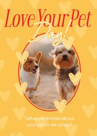 Retro Love Your Pet Day Poster Design