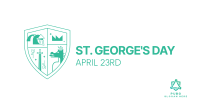 St. George's Day Shield Facebook Event Cover Design