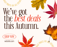 Autumn Leaves Facebook Post Design