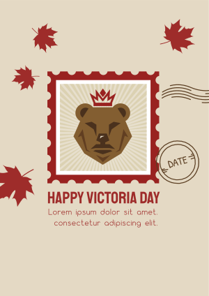 Victoria Day Bear Stamp Flyer Image Preview