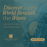 Waves Freediving Class Linkedin Post Design