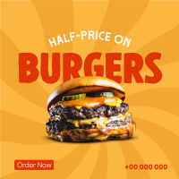 All Hale King Burger Instagram Post Design