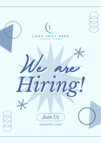 Quirky We're Hiring Poster Design