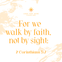 Walk by Faith Instagram Post Design