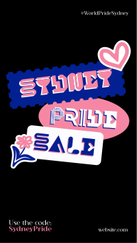 Sydney Pride Stickers Facebook Story Design