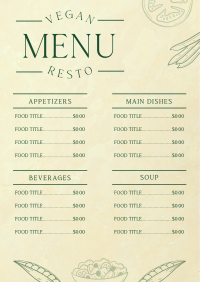 Vegan Menu Menu Image Preview