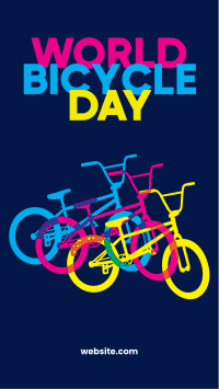 World Bicycle Day CMYK Instagram Story Design