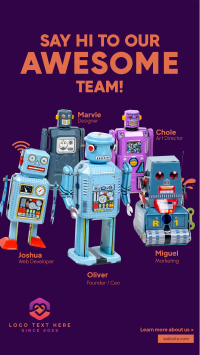 Team Bots Facebook Story Design
