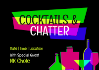 Cocktails & Chatter Postcard Design