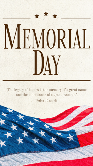 Modern Minimalist Memorial Day Facebook story Image Preview