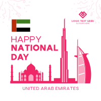 UAE National Day Landmarks Instagram post Image Preview