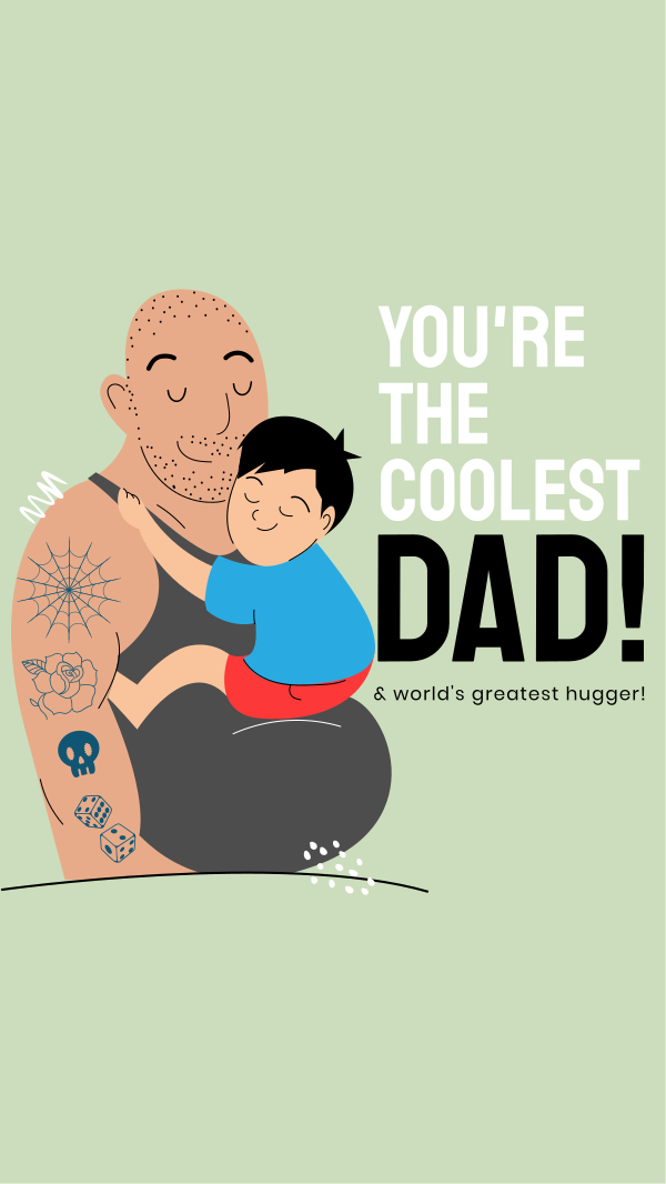 Coolest Dad Instagram Story Design Image Preview