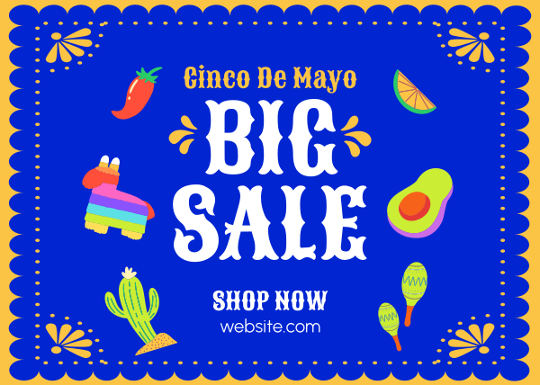 Cinco Festival Sale Postcard Design