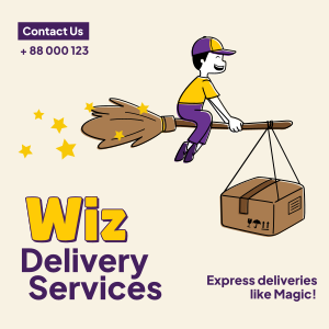 Wiz delivery services Instagram post Image Preview