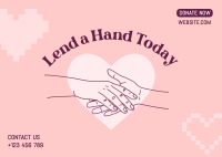 Helping Hand Postcard Design