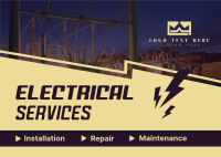 Professional Electrician Postcard Image Preview