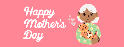 Happy Cat Mom Facebook cover Image Preview