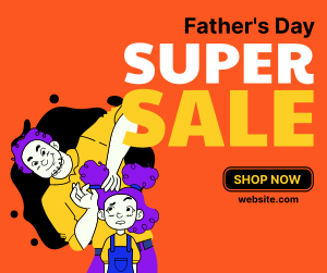 Tie My Hair Dad Sale Facebook post Image Preview