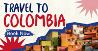 Travel to Colombia Paper Cutouts Facebook Ad Design