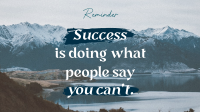 Success Motivational Quote Video Image Preview
