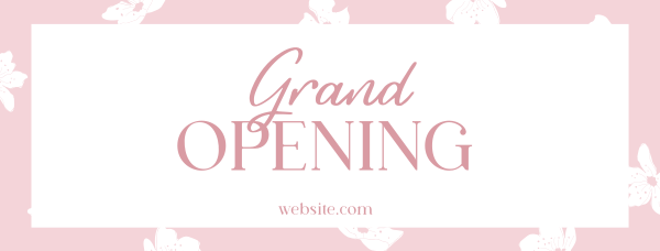 Floral Grand Opening Facebook Cover Design Image Preview