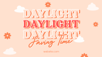 Quirky Daylight Saving Facebook Event Cover Design