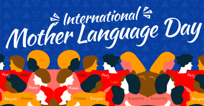 Abstract International Mother Language Day Facebook ad Image Preview