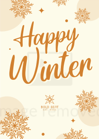 Simple Winterly Greeting Poster Image Preview