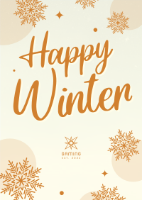 Simple Winterly Greeting Poster Image Preview