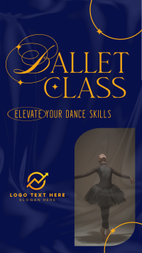 Elegant Ballet Class Video Image Preview