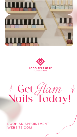 Salon Glam Nails Instagram story Image Preview