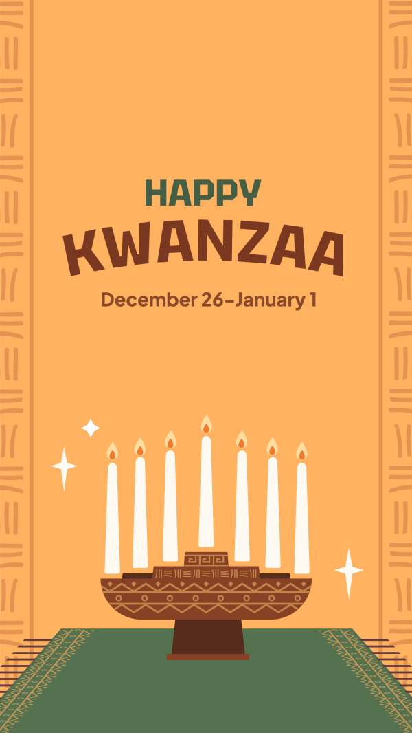 Kwanzaa Candle Instagram Story Design Image Preview